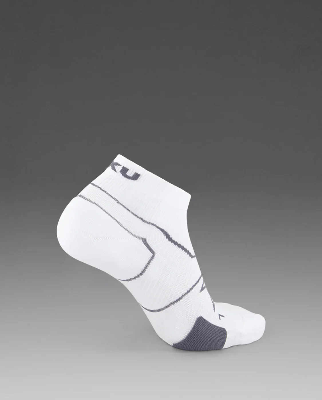 2XU Cushion 1/4 Crew Sock - White - Image 3
