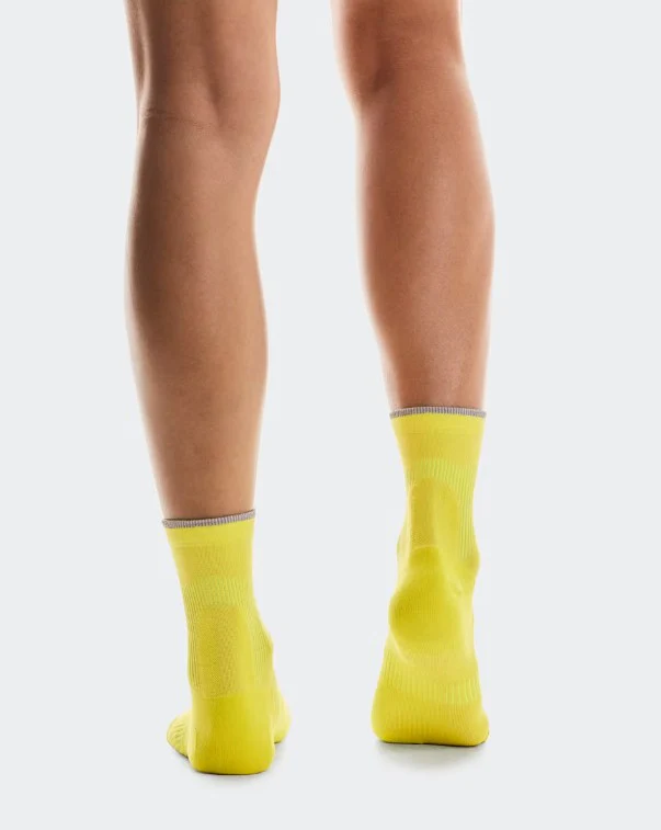 On Elite Run Sock Mid - Lime - Image 3