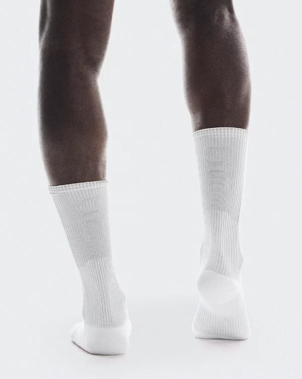 On Performance Run Sock High - White / Glacier - Image 3