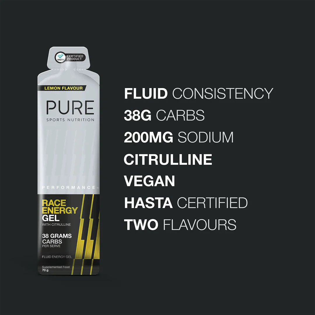 PURE Performance Plus Race Energy Gel 70g - Lemon - Image 2