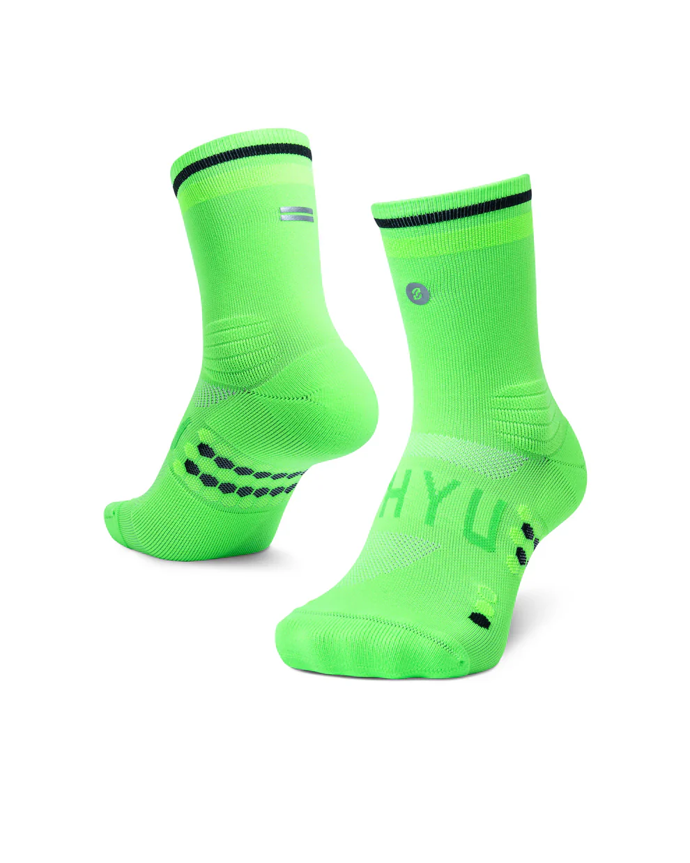 SHYU Racing Socks Crew - Acid / Green / Black - Image 2