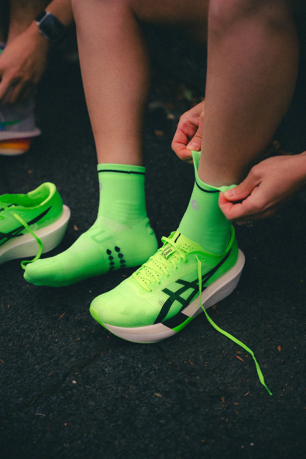SHYU Racing Socks Crew - Acid / Green / Black - Image 5