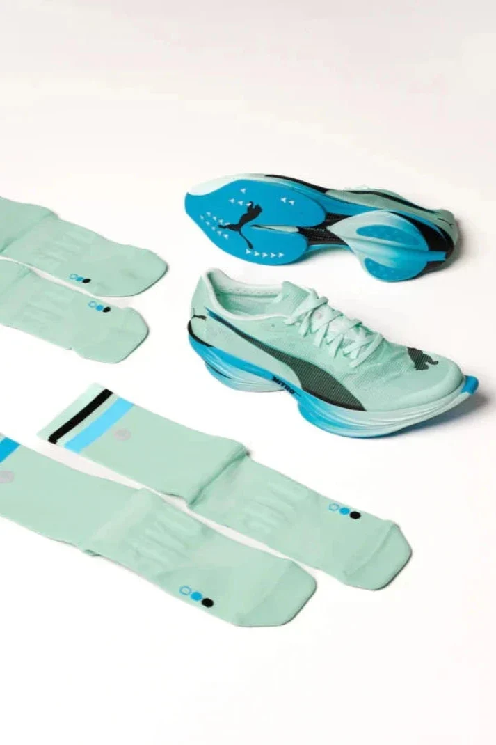 SHYU Racing Socks Crew - Aqua / Blue / Black - Image 3