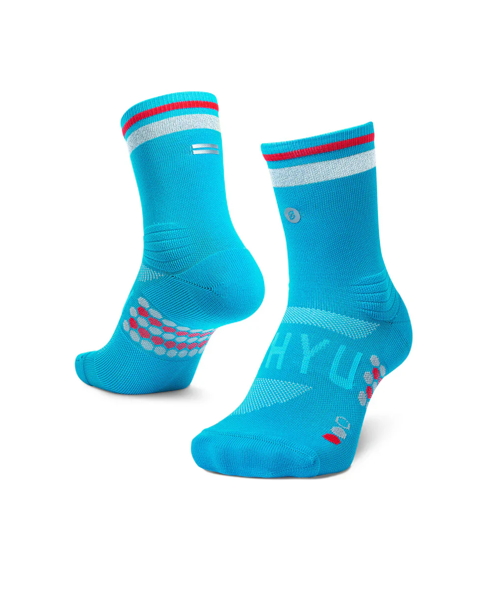 SHYU Racing Socks Crew - Sapphire / Chrome / Red - Image 2