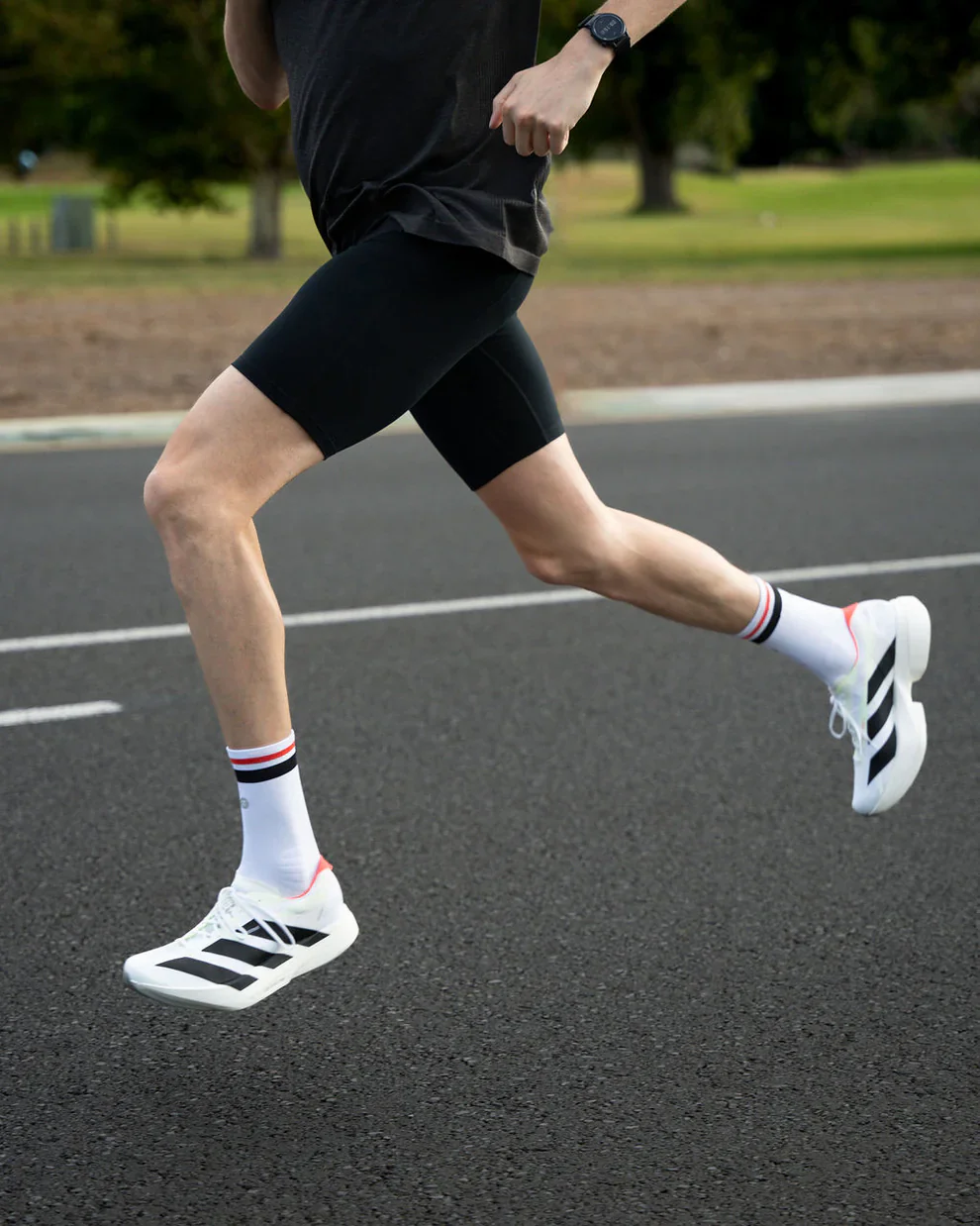 SHYU Racing Socks Crew - White / Black / Red - Image 5