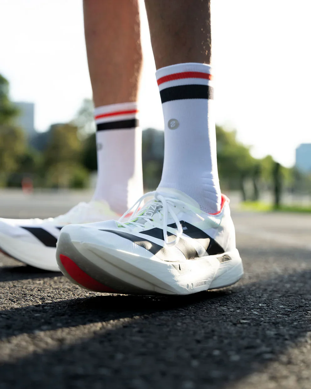 SHYU Racing Socks Crew - White / Black / Red - Image 3
