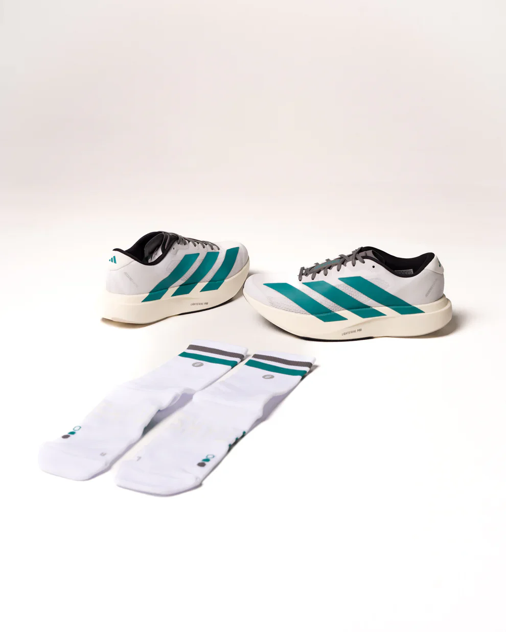 SHYU Racing Socks Crew - White / Teal / Carbon - Image 5